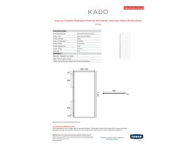 Specification Sheet - Kado Lux Frameless Rectangular Panel with Wall Channel Clear Glass 1000mm Brushed Nickel