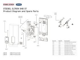 Component Listing - Stiebel Eltron DHB Electric Instantaneous Hot Water ST 3-phase Unit