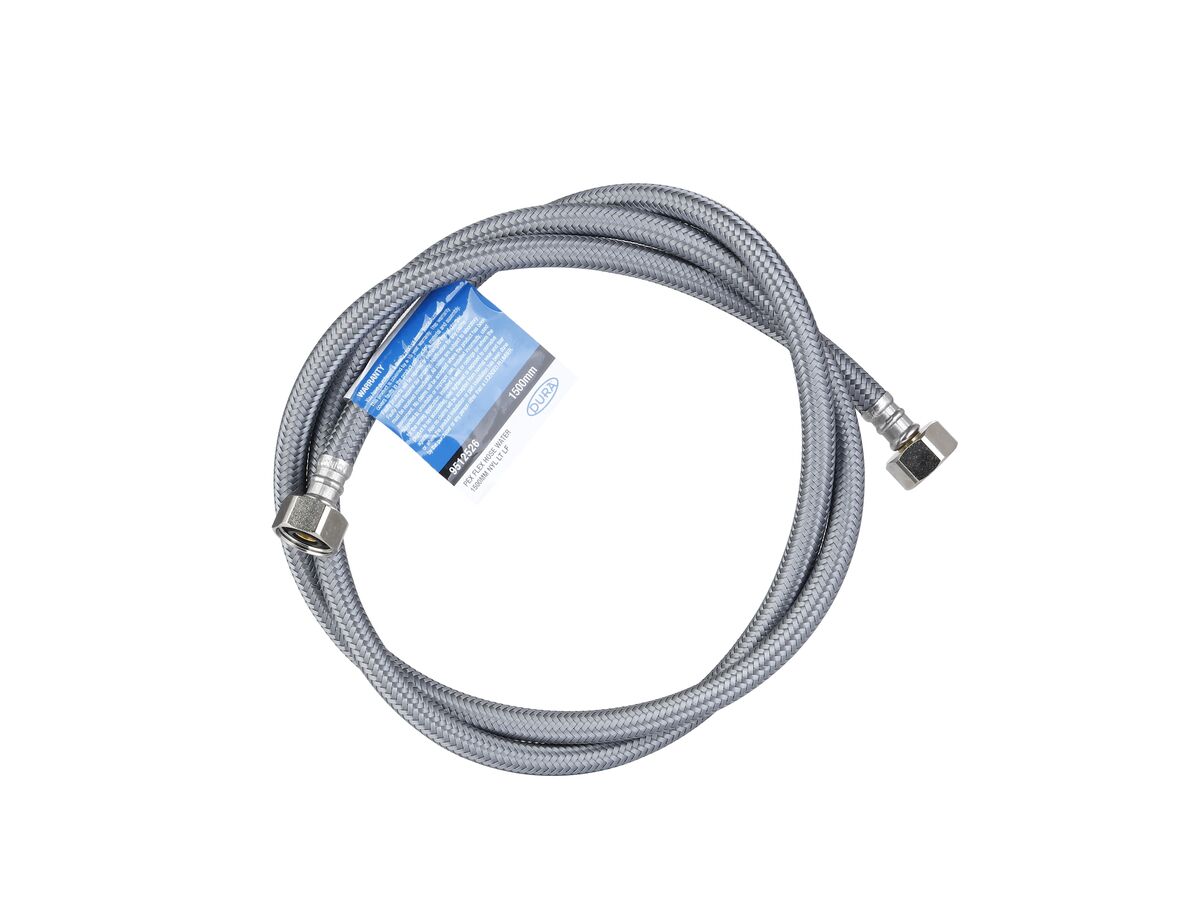 Dura Pex Flexible Hose Connector Water 1500mm Nylon Low-Temp Lead Free