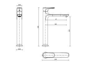 Mizu Silk Extended Basin Mixer