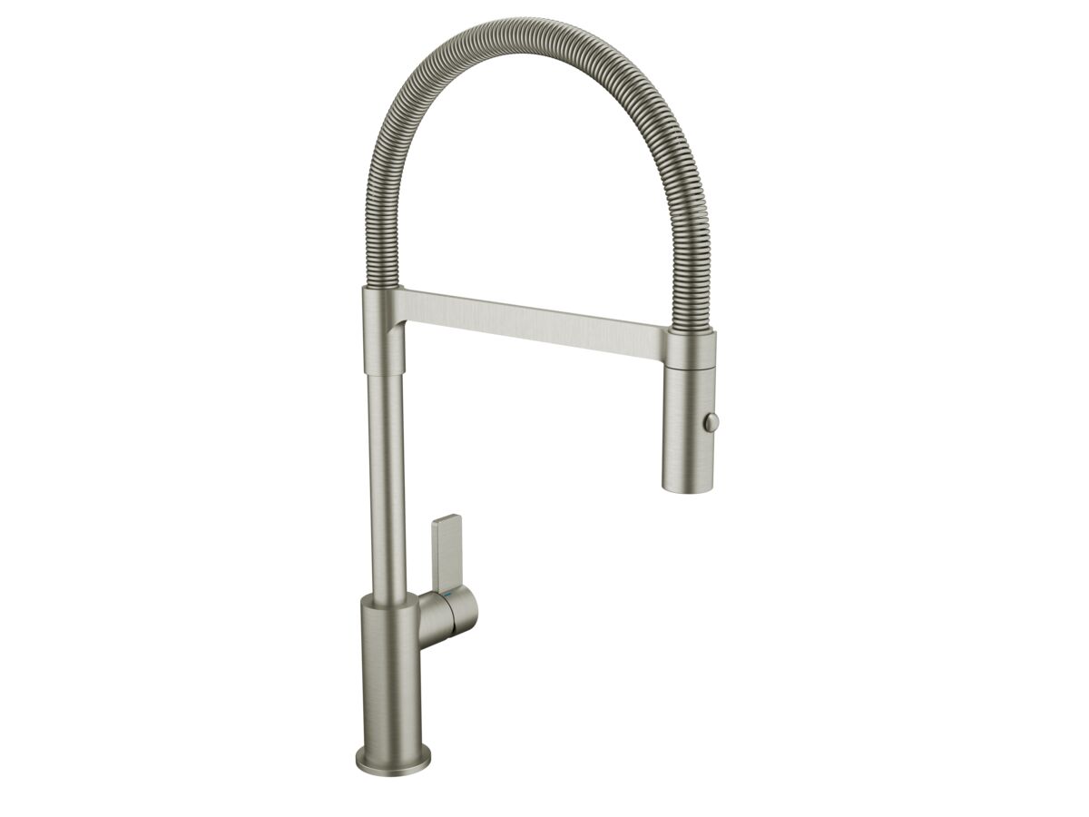 Hero - Nobili Flag Gooseneck Pull Down Sink Mixer Tap Inox 316 Stainless Steel (4 Star)