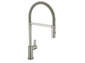 Hero - Nobili Flag Gooseneck Pull Down Sink Mixer Tap Inox 316 Stainless Steel (4 Star)