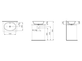 LAUFEN The New Classic Above Counter Basin 550mm x 380mm Matte White