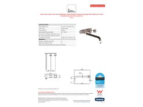 Specification Sheet - Faucet Strommen Vara Disc Wall Basin / Bath Hostess Tap System Right Hand 250mm Trimset Armada Bronze (6 Star) Lead Free