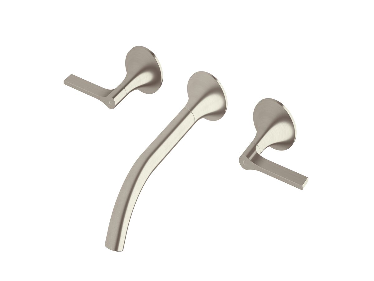 Sussex Oria Wall Bath Set 215mm PVD Brushed Nickel