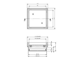 Bermuda Square Tile Insert Floor Waste 100mm Outlet (115 x 115mm)