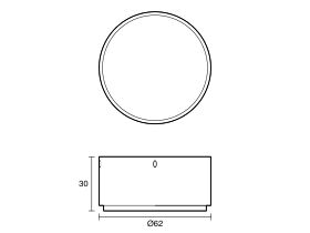Technical Drawing - Sussex Pure Elemental Progressive Top Mount Hob Mixer Lead Free