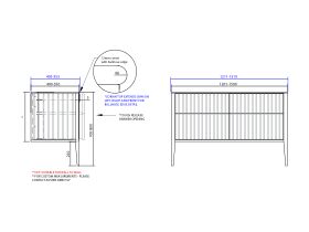 ISSY Custom Cloud II 1201-1500mm x 400-550mm x 700-800mm Vanity Unit with Legs 4 Touch Latch Drawers (No Basin)