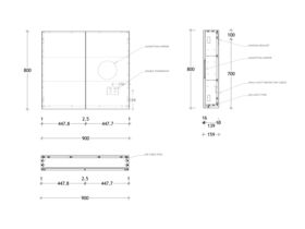 Posh Domaine Plus Shaving Cabinet Graph Int LED 900x800 2 Door