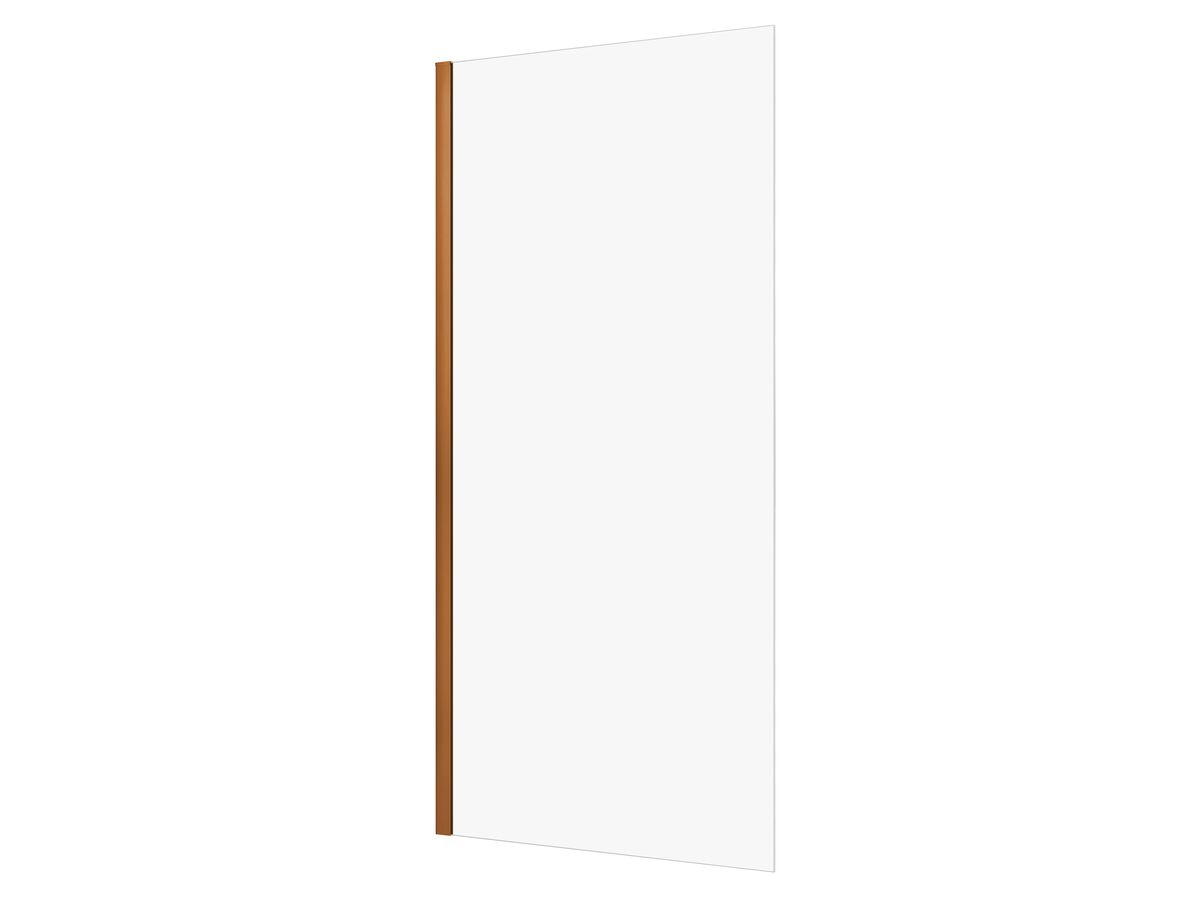 Kado Lux Frameless Rectangular Panel with Wall Channel Clear Glass ...