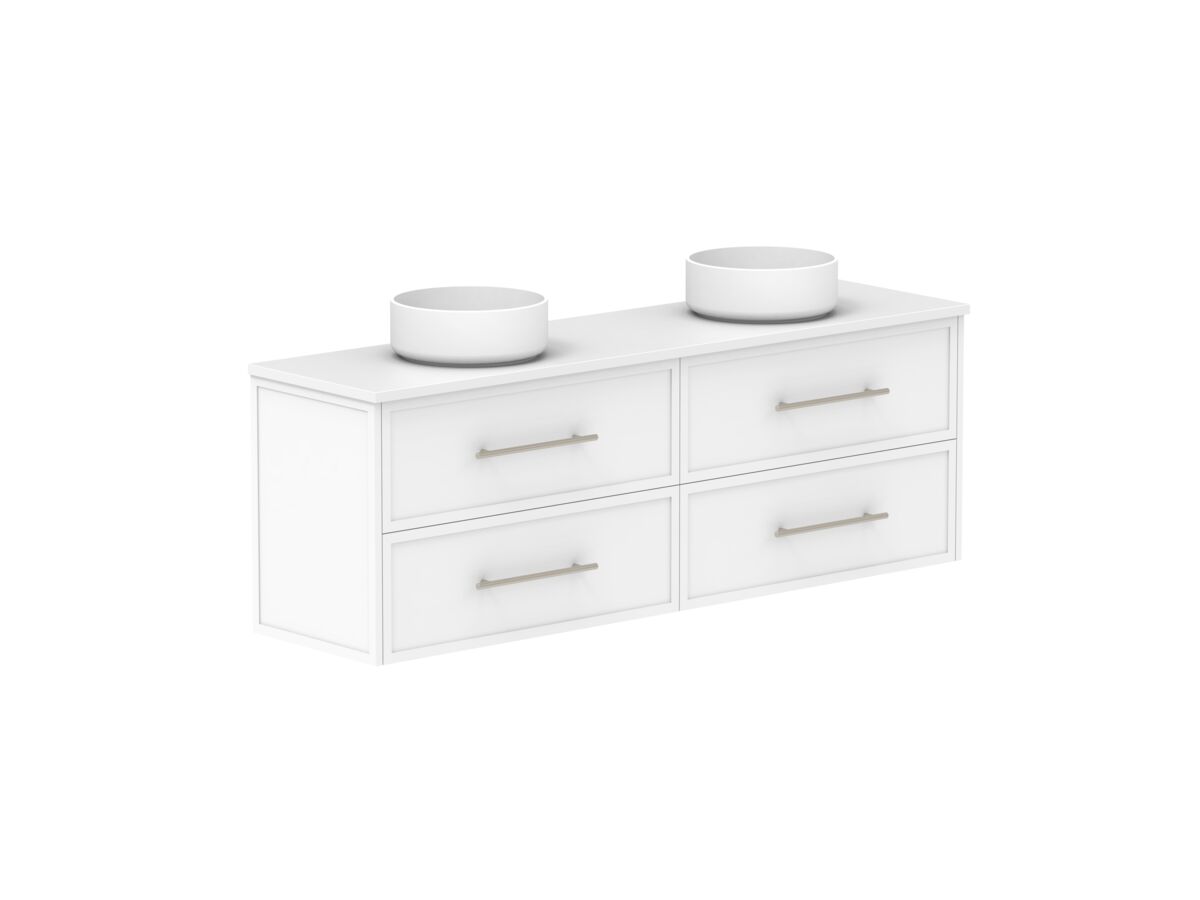Supporting Image - Kado Lux Ensuite All Drawer Twin 1500mm Wall Hung Double Basin 20mm Top Shaker