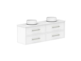 Supporting Image - Kado Lux Ensuite All Drawer Twin 1500mm Wall Hung Double Basin 20mm Top Shaker