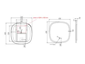 Kado Lussi 450mm x 450mm LED Mirror
