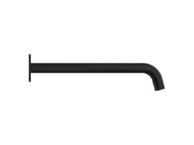 Supporting Image - Mizu Drift Wall Basin/Bath Outlet Curve Spout 300mm Matte Black (6 Star) Lead Free - Side