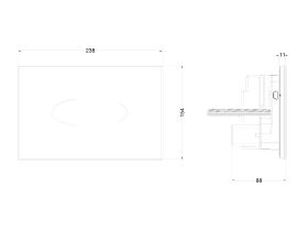 Hideaway+ Sensor Button / Plate Inwall Black
