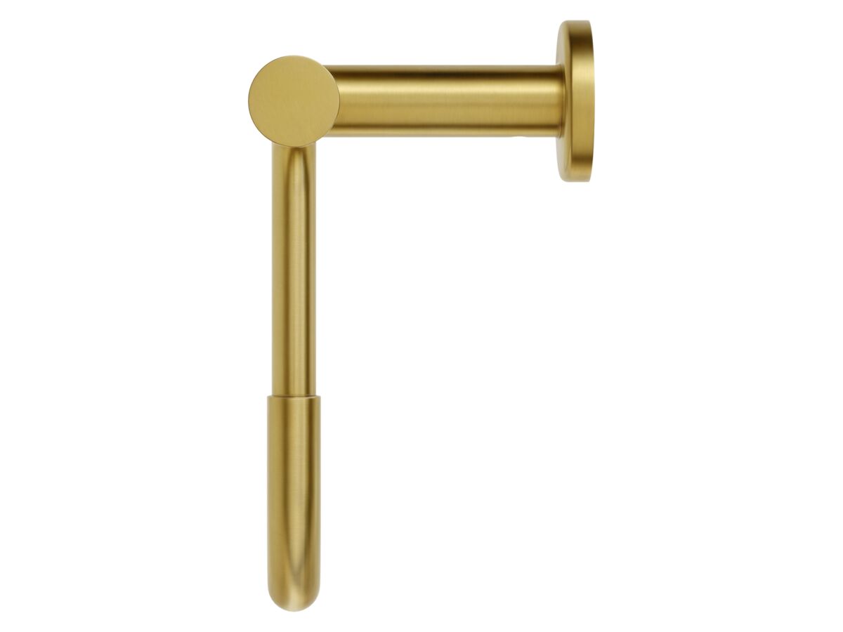 Supporting Image - Mizu Drift Square Guest Towel Holder Brushed Brass - Side