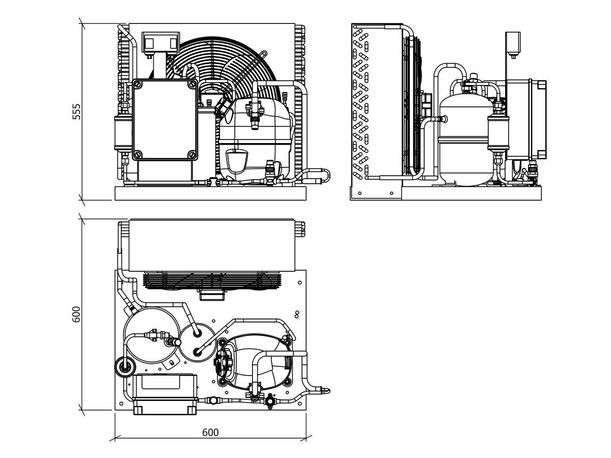 Tecumseh EVO Condensing Unit 1.5hp R404 MHBP EPCH4519Z 1 Phase