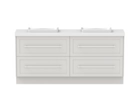 Hero - Kado Lux Ensuite All Drawer Twin 1800mm Floor Mount Double Basin 50mm Top