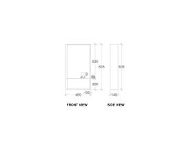 Kado Aspect 450mm Mirror Cabinet One Door With Shelf