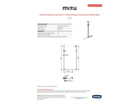 Specification Sheet - Mizu Drift Assisted Living 300mm x 1185mm 90 Degree Shower Grab Rail Matte Black