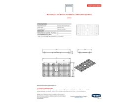 Specification Sheet - Memo Harper Sink Protect Grid 680mm x 350mm Stainless Steel