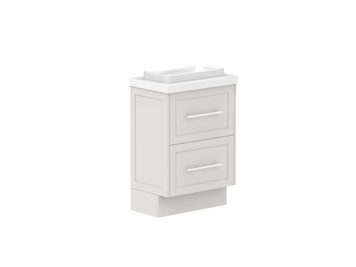 Supporting Image - Kado Lux Ensuite All Drawer Twin 600mm Floor Mount Centre Basin 50mm Top