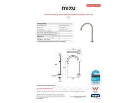 Specification Sheet - Mizu Extended Hob Swivel Outlet Brushed Nickel (5/6 Star) Lead Free