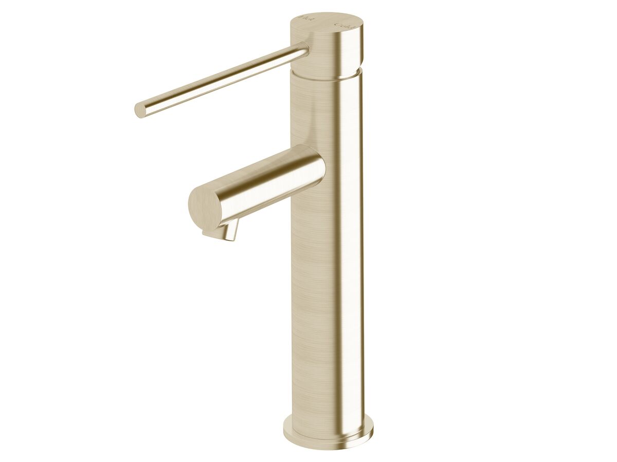 Sussex Scala Medium Basin Mixer Tap with 150mm Extension Pin LUX PVD Brushed Platinum Gold (5 Star)