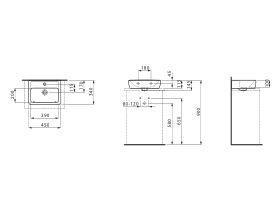 LAUFEN Pro S Wall / Counter Basin 1 Taphole with Overflow 450x340 White