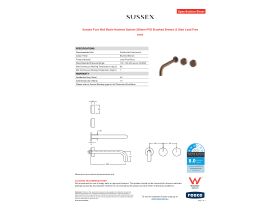 Specification Sheet - Sussex Pure Wall Basin Hostess System 250mm PVD Brushed Bronze (3 Star) Lead Free