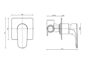 Mizu Silk Shower Mixer Trimset