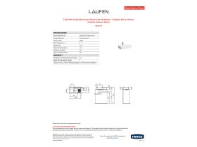 Specification Sheet - LAUFEN Val Wall/Counter Basin with Overflow 1 Taphole 600 x 310mm Internal Texture White