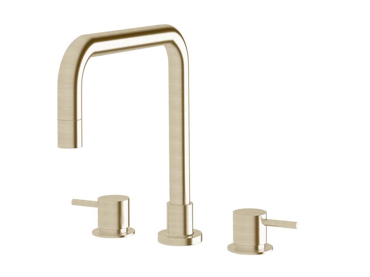 Sussex Scala Hob Spa Set Square LUX PVD Brushed Platinum Gold