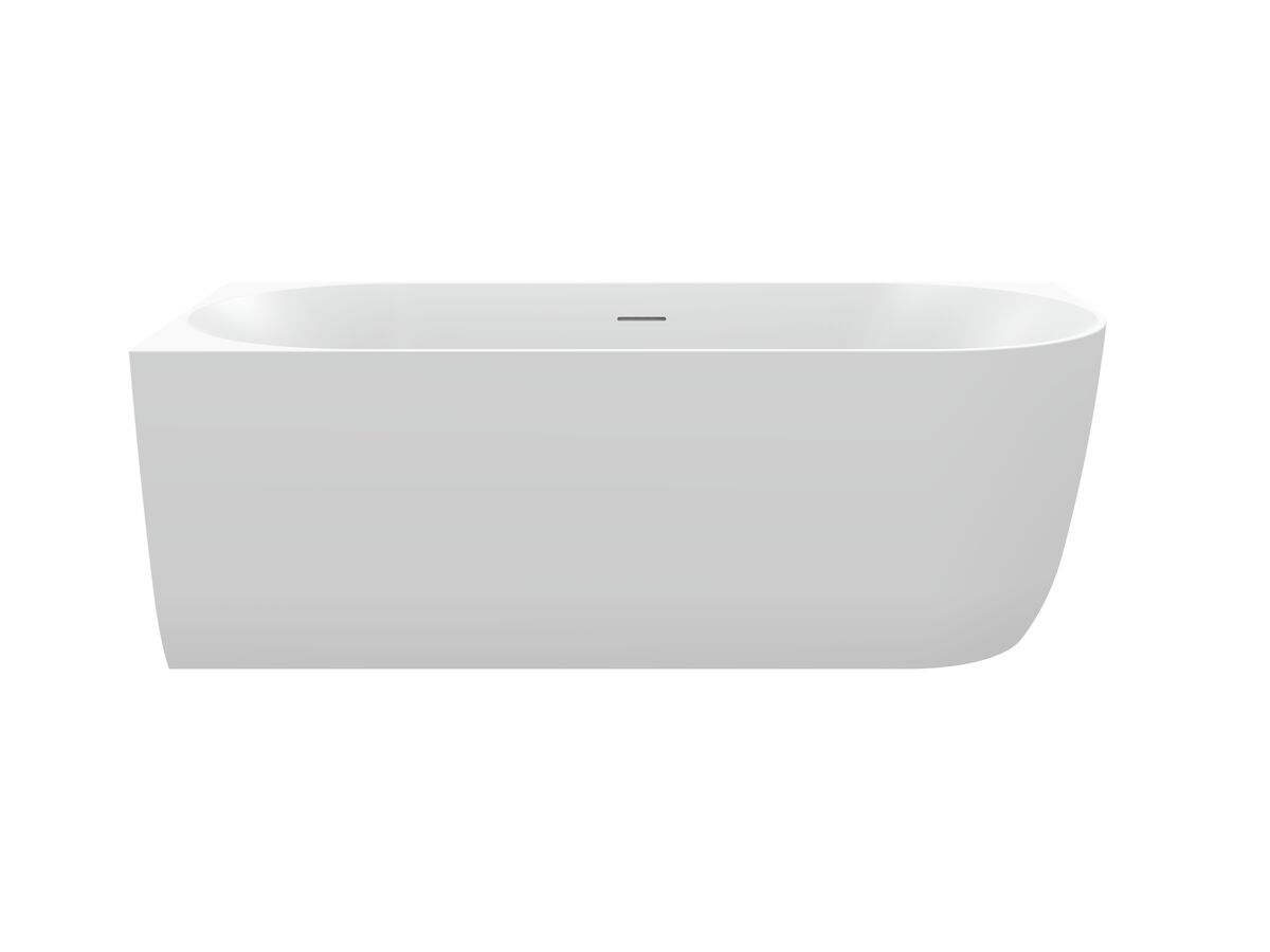 Hero - Posh Solus Back to Corner Freestanding Bath 1700mm Left Corner with Overflow Matte White