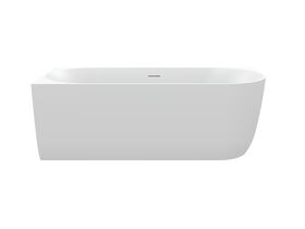 Hero - Posh Solus Back to Corner Freestanding Bath 1700mm Left Corner with Overflow Matte White