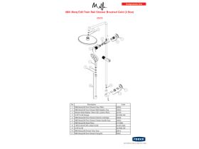 Component Listing - Milli Marq Edit Twin Rail Shower Brushed Gold (3 Star)