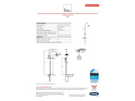 Specification Sheet - Faucet Strommen Vara Fin Wall Set with Twin Rail Shower Tap System Trimset Armada Bronze (3 Star) Lead Free