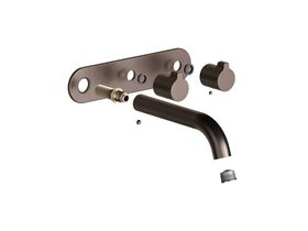 Hero - Faucet Strommen Vara Fin Wall Basin / Bath Hostess Tap System Right Hand 150mm Trimset Armada Bronze (6 Star) Lead Free