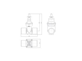 Line Drawing - 100 DIMAX SPIG PN16 RS GATE VALVE