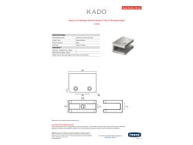 Specification Sheet - Kado Lux Frameless Shower Screen U Clip (1) Brushed Nickel