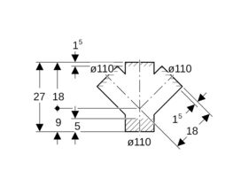 Geberit Double Junction 110mm x 45 Degree