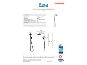 Specification Sheet - Roca Ona Twin Rail Shower Matte Black (3 Star)