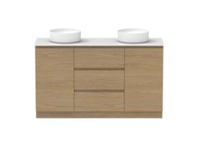 Supporting Image - Posh Domaine Plus Hamper 1500 Floor Mounted Double Bowl 12mm Durasein Top