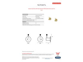 Specification Sheet - Sussex Scala Nova Wall Top Assembly PVD Brushed Gold Lead Free