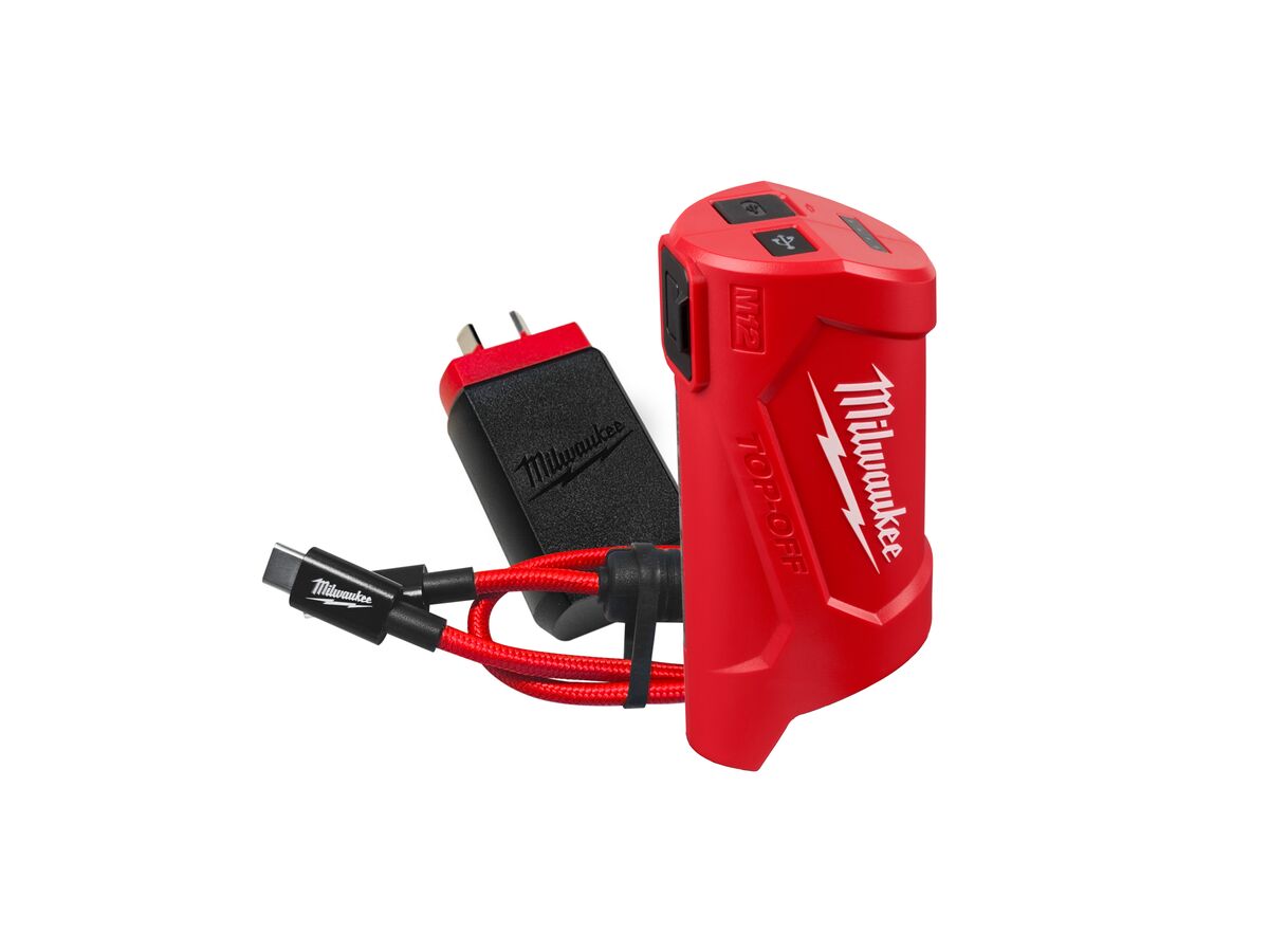 Milwaukee M12 USB-C Travel Charger