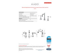 Specification Sheet - Kado Era English Basin Set Fixed Lever Handle Chrome (5 Star) Lead Free