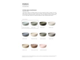 Specification Sheet - Robert Gordon Potters 370mm Above Counter Basin