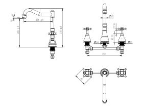 Milli Voir Hob English Kitchen / Spa Set Cross Handle (4 Star)