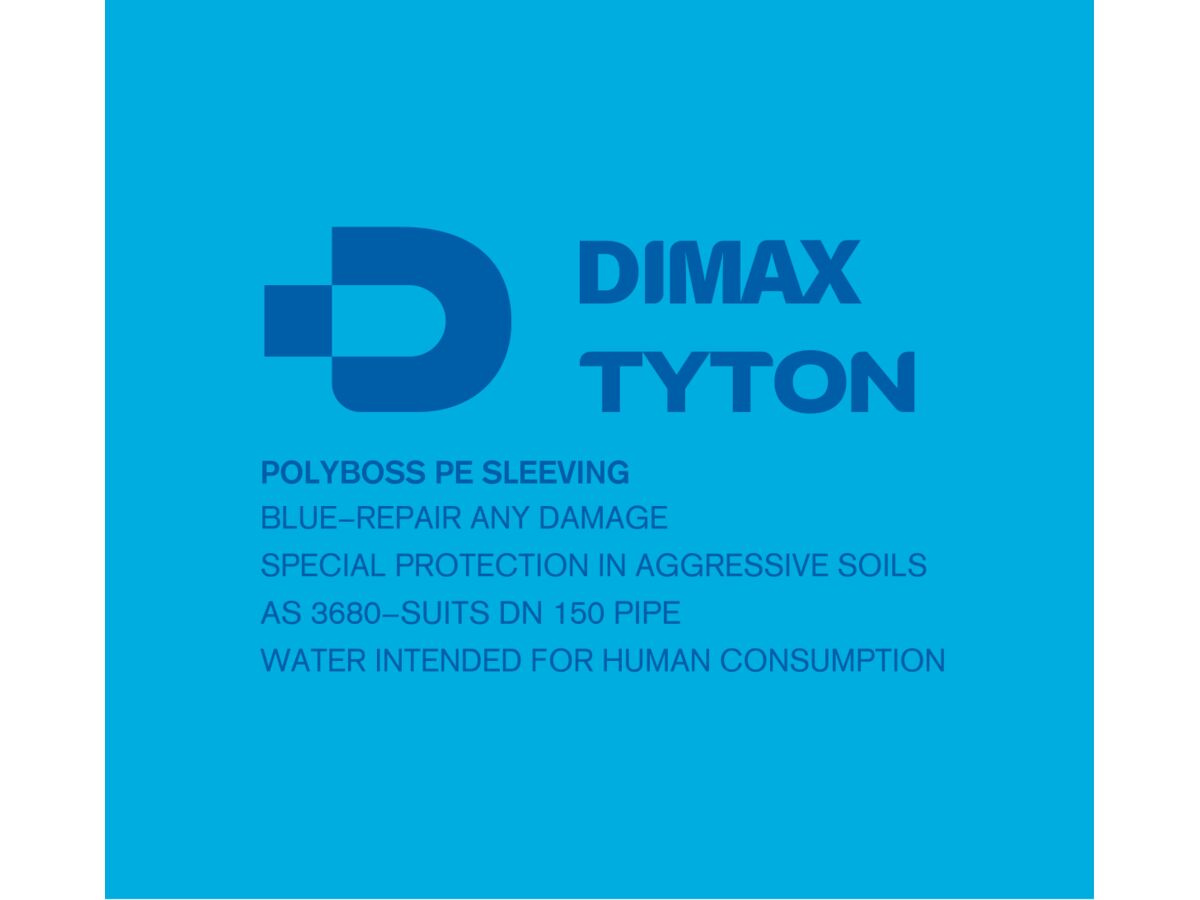 Supporting Image - Ductile Iron Pipe Poly Sleeve Blue (25) 150mm