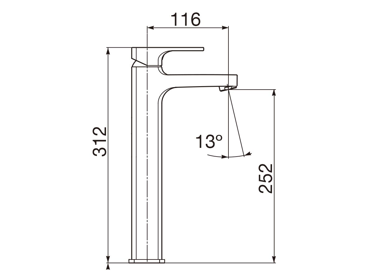 Roca Escuadra Extended Basin Mixer Chrome (5 Star)